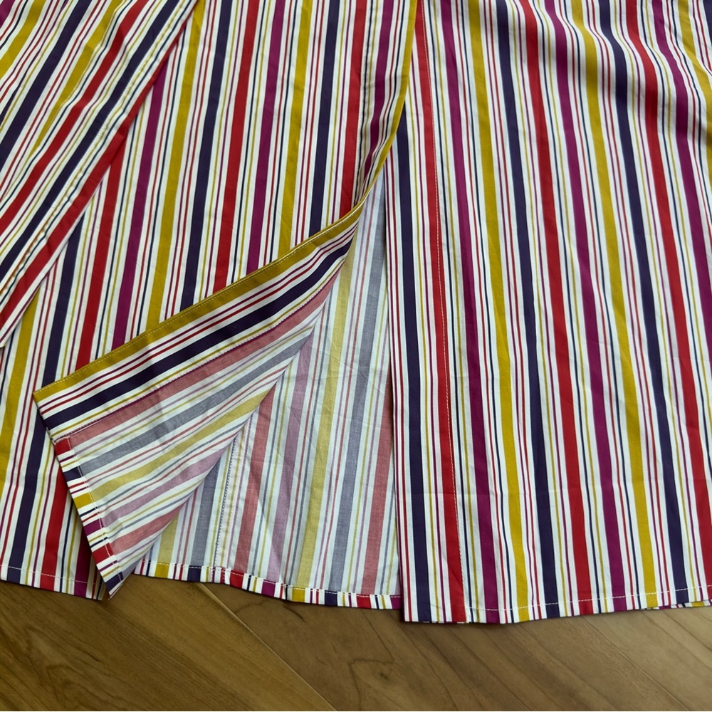 NWT Silvia Tcherassi Roopal midi-dress cotton bow stripe Anthropologie miosotis - Picture 12 of 16